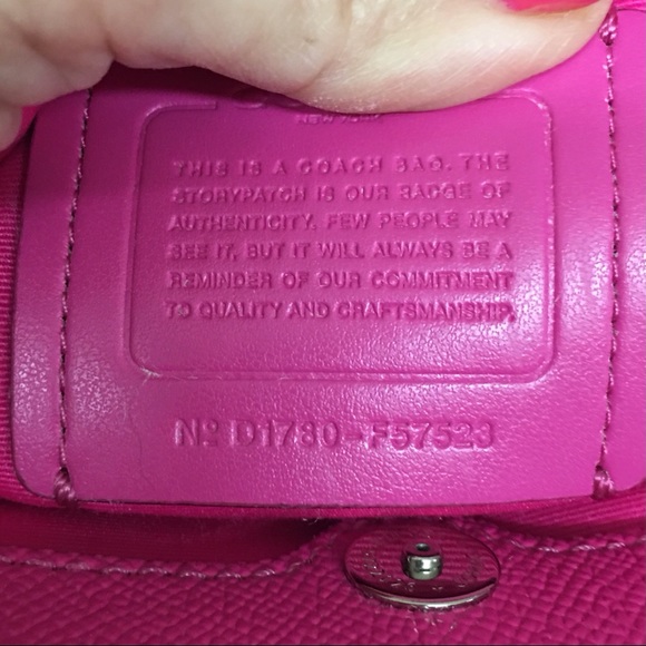 SOLD! Coach Bag Bright Pink - Picture 5 of 12